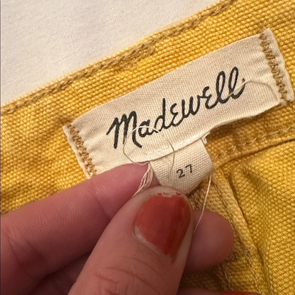 Madewell Emmett Wide-Leg Crop Pants in Greek Gold sz 27 - Picture 5 of 5